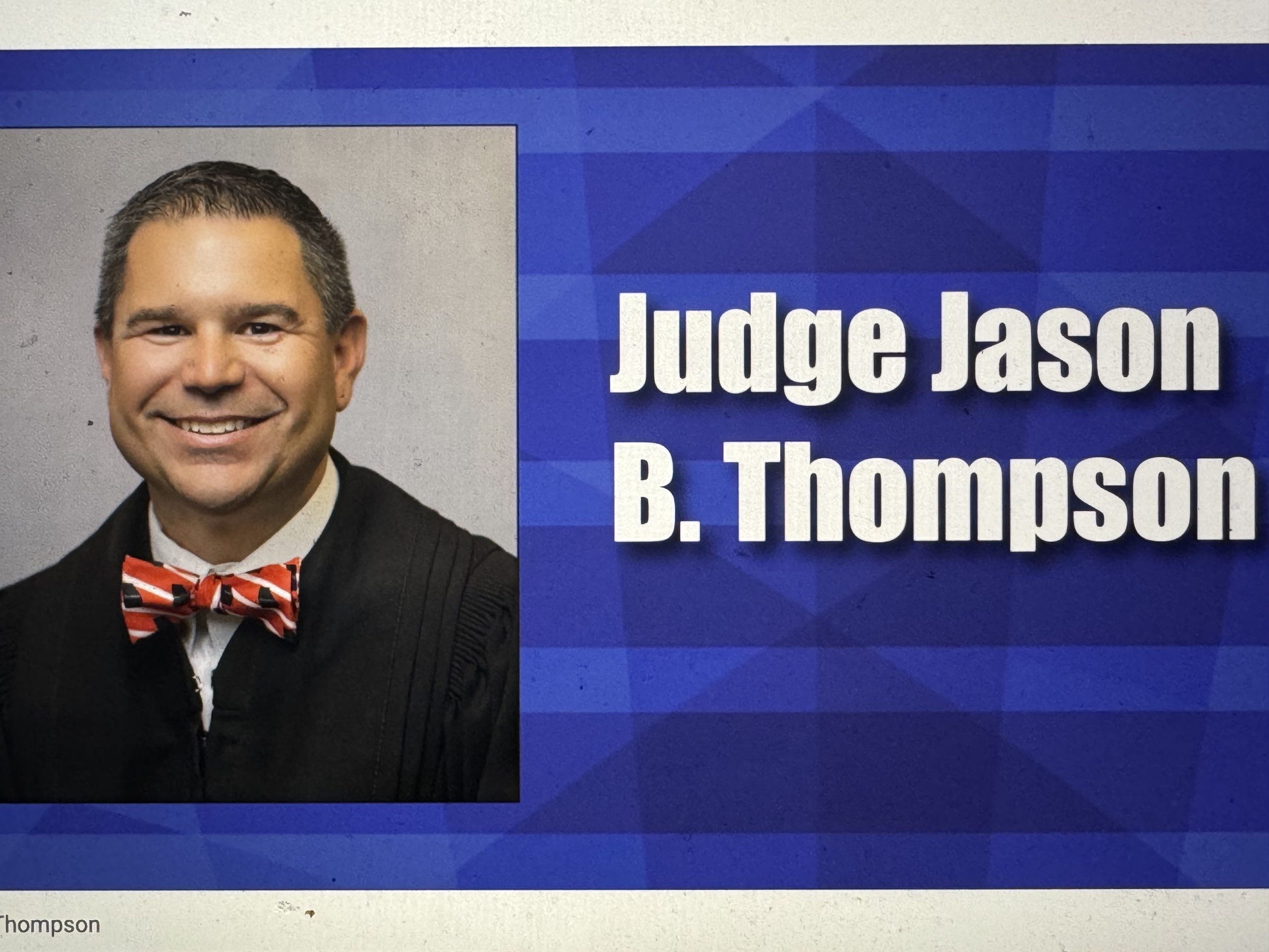 Reelect Judge Jason B. Thompson Fayette County State Court Judge