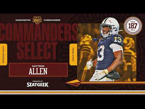 Bill Carroll’s 32 Picks in 32 Days Kaytron Allen, RB 5’11 216, Penn State Pick 187 of the Commanders