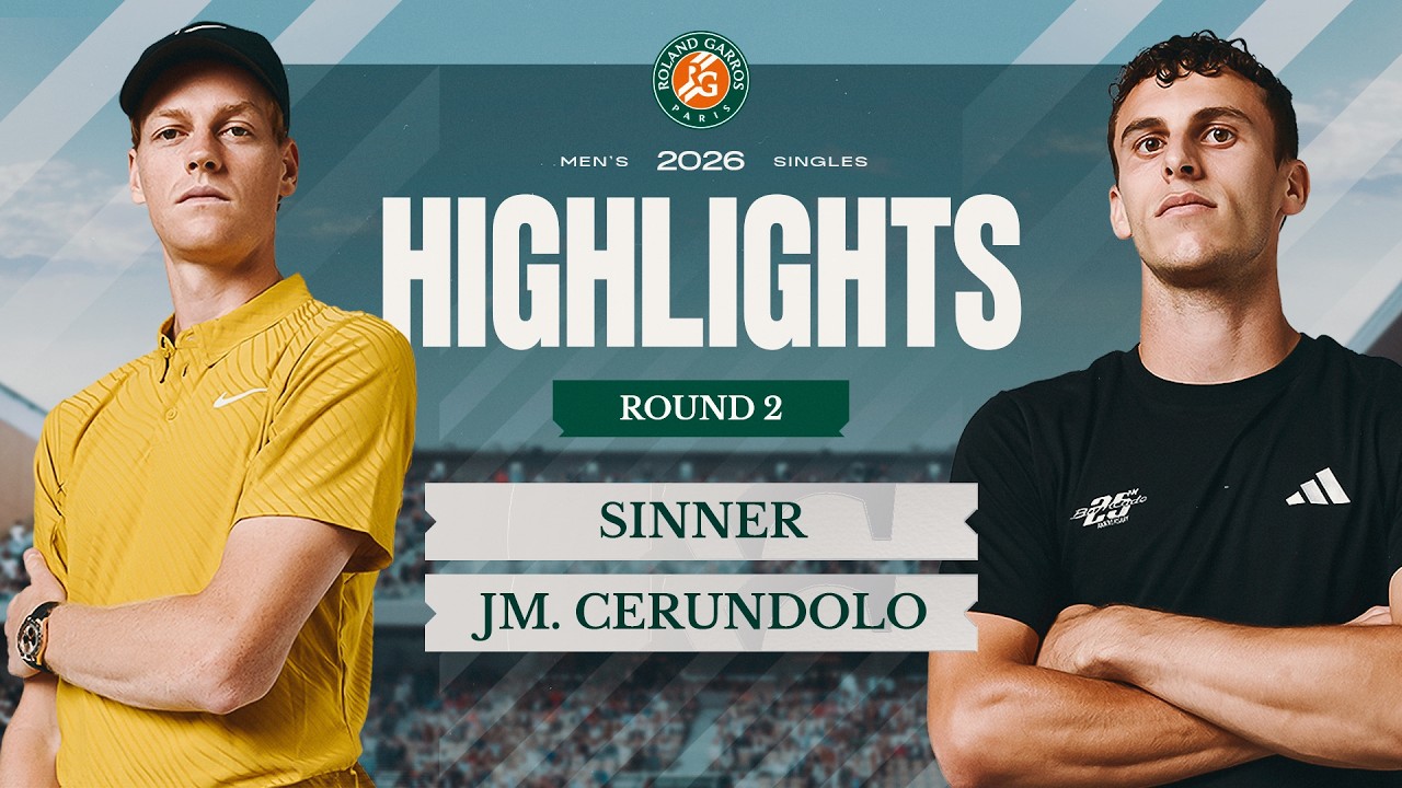 Jannik Sinner vs Juan Manuel Cerundolo | Round 2 Highlights | Roland-Garros 20262nd Round)