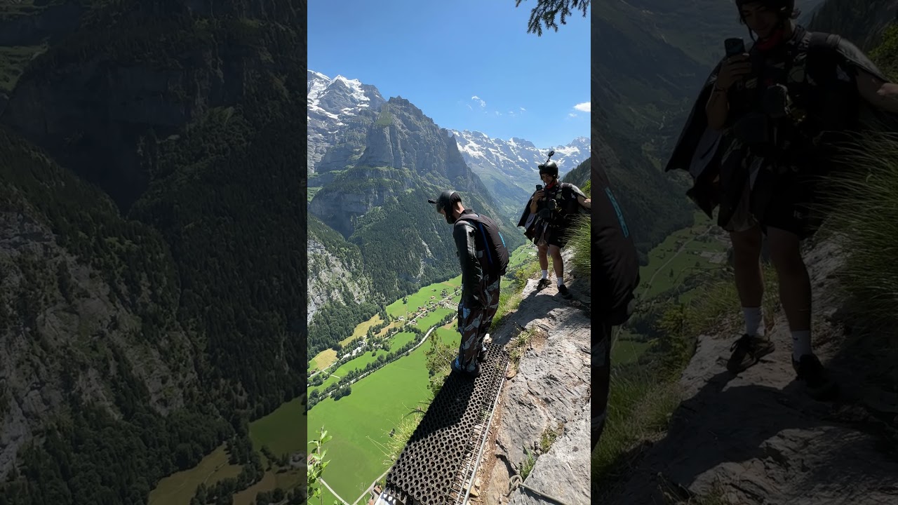 Beautiful BASE Jump in Switzerland