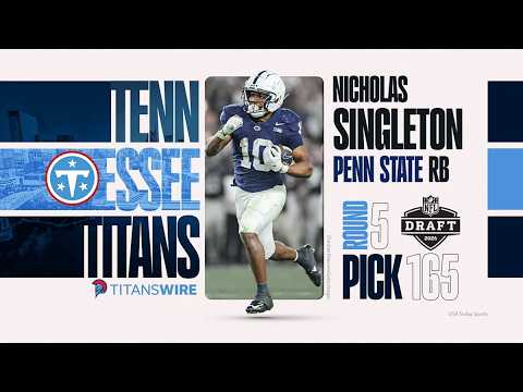 Bill Carroll’s 32 Picks in 32 Days RB Nicholas Singleton 6’0 ¼ ” 219 NFL Draft Pick #165 The Titans Bill Carroll’s 32 Picks in 32 Days RB Nicholas Singleton 6’0 ¼ ” 219 NFL Draft Pick #165 The Titans