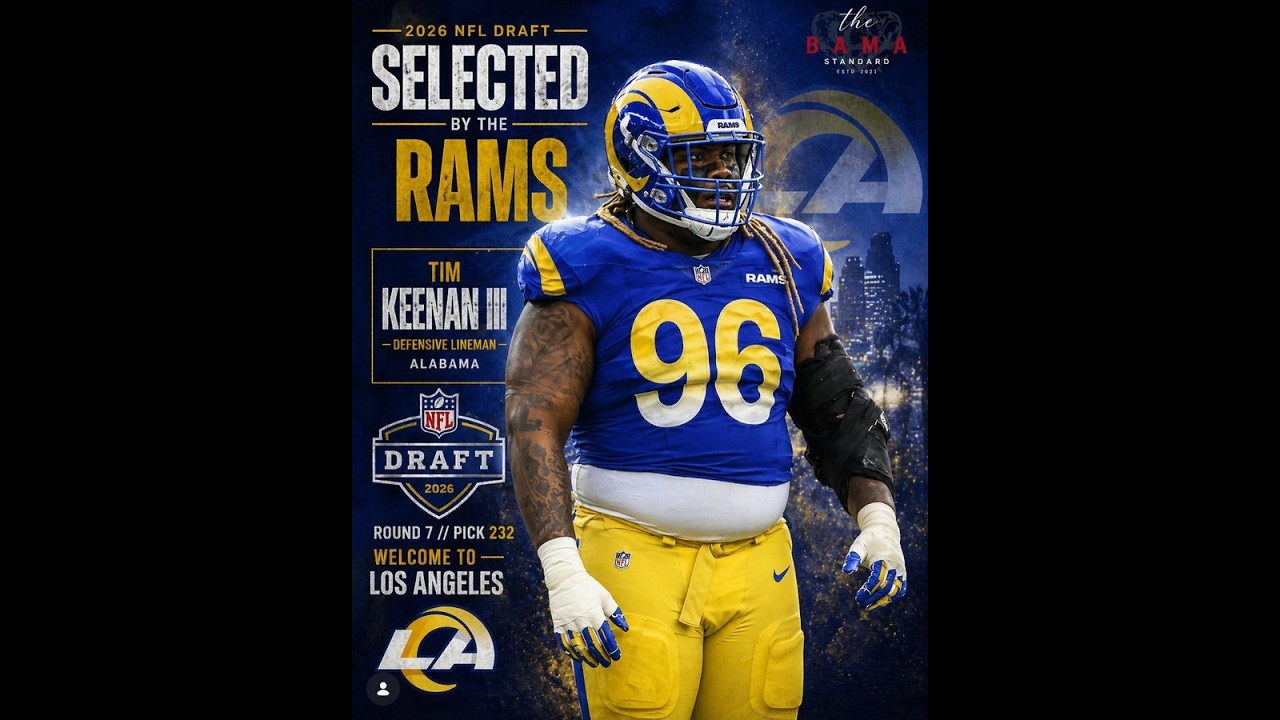 Bill Carroll’s 32 Picks In 32 Days Tim Keenan III, DT, 6’1″ 327-5:31 40, NFL Draft Pick 232 LA Rams Bill Carroll’s 32 Picks In 32 Days Tim Keenan III, DT, 6’1″ 327-5:31 40, NFL Draft Pick 232 LA Rams