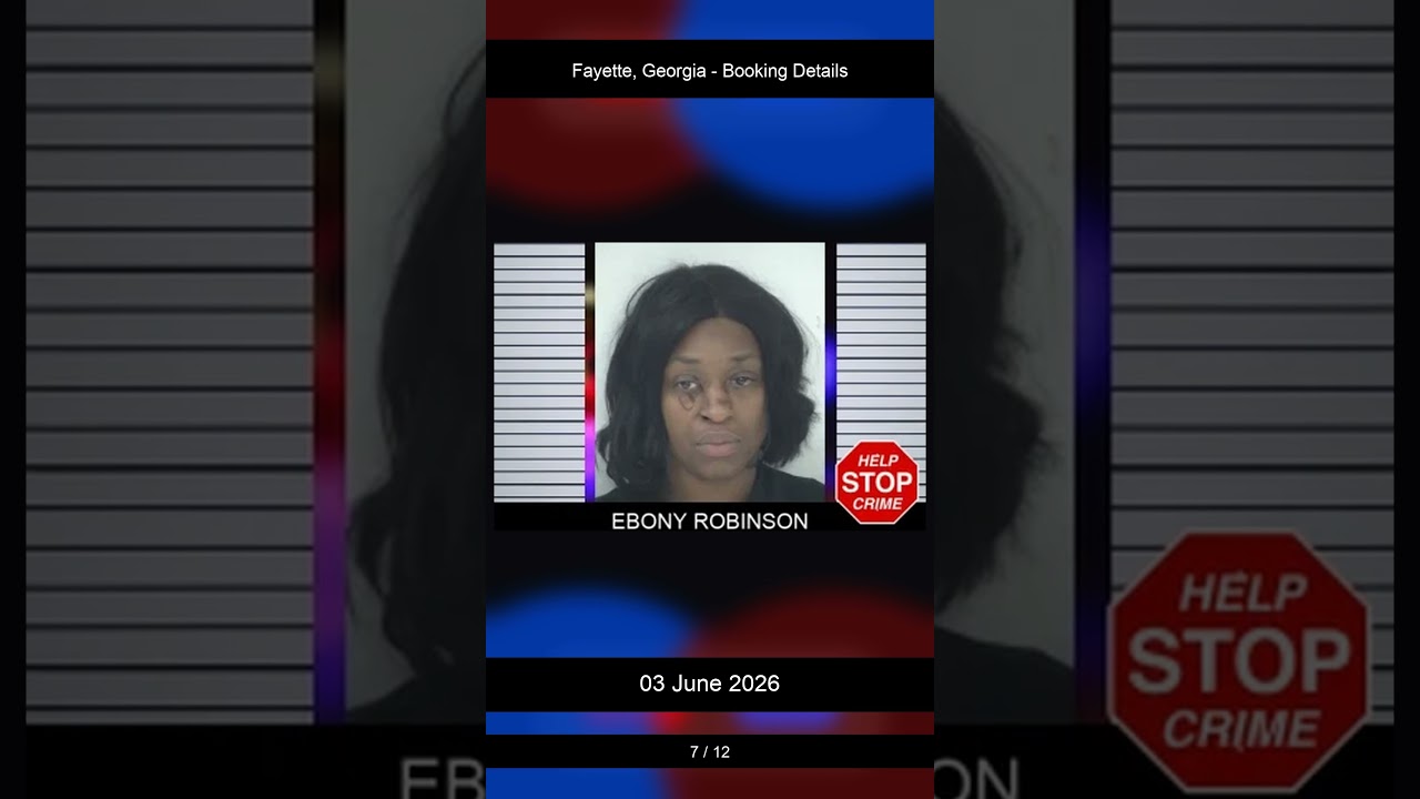 Fayette, Georgia Booking Records – 03 June 2026 Fayette, Georgia Booking Records – 03 June 2026