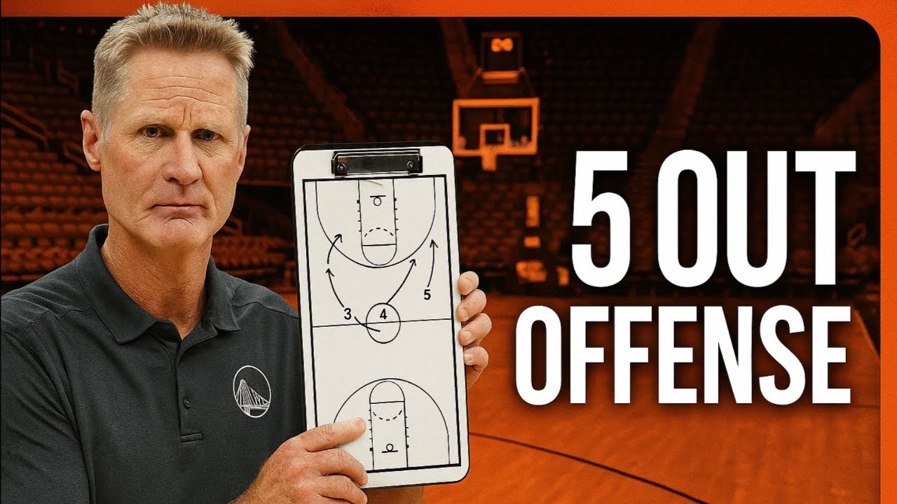 Teach Steve Kerr’s 5 Out Continuous Motion Offense! Playbook Breakdown
