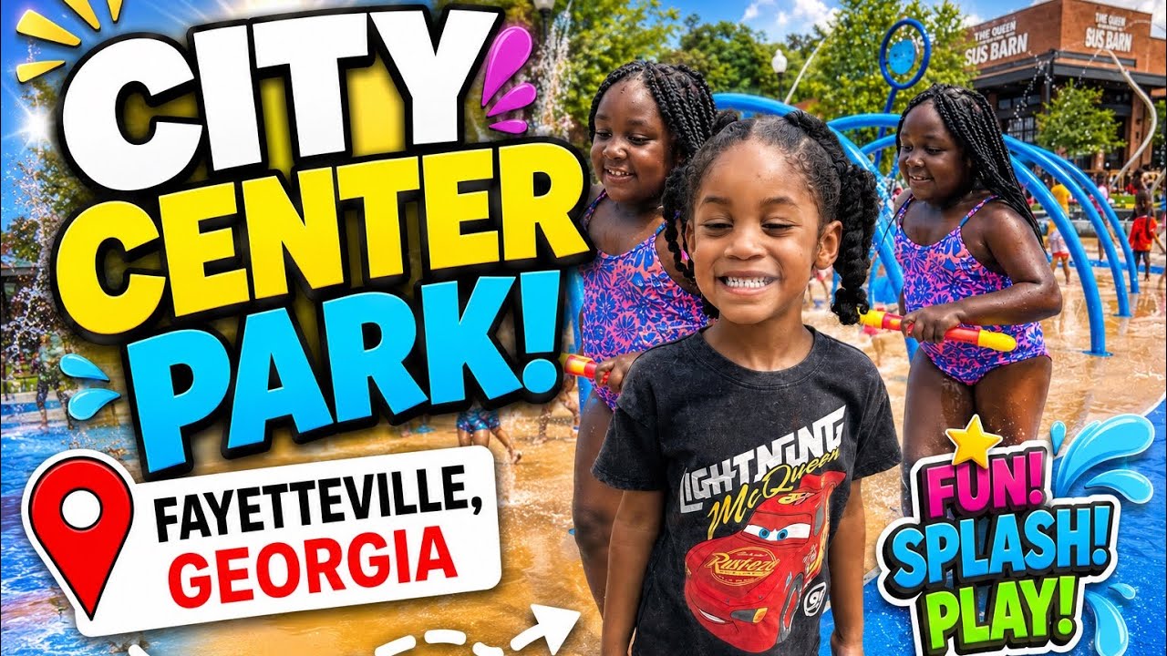 We Found the BEST Splash Pad in Fayetteville, Georgia! 💦 | City Center Park Family Fun