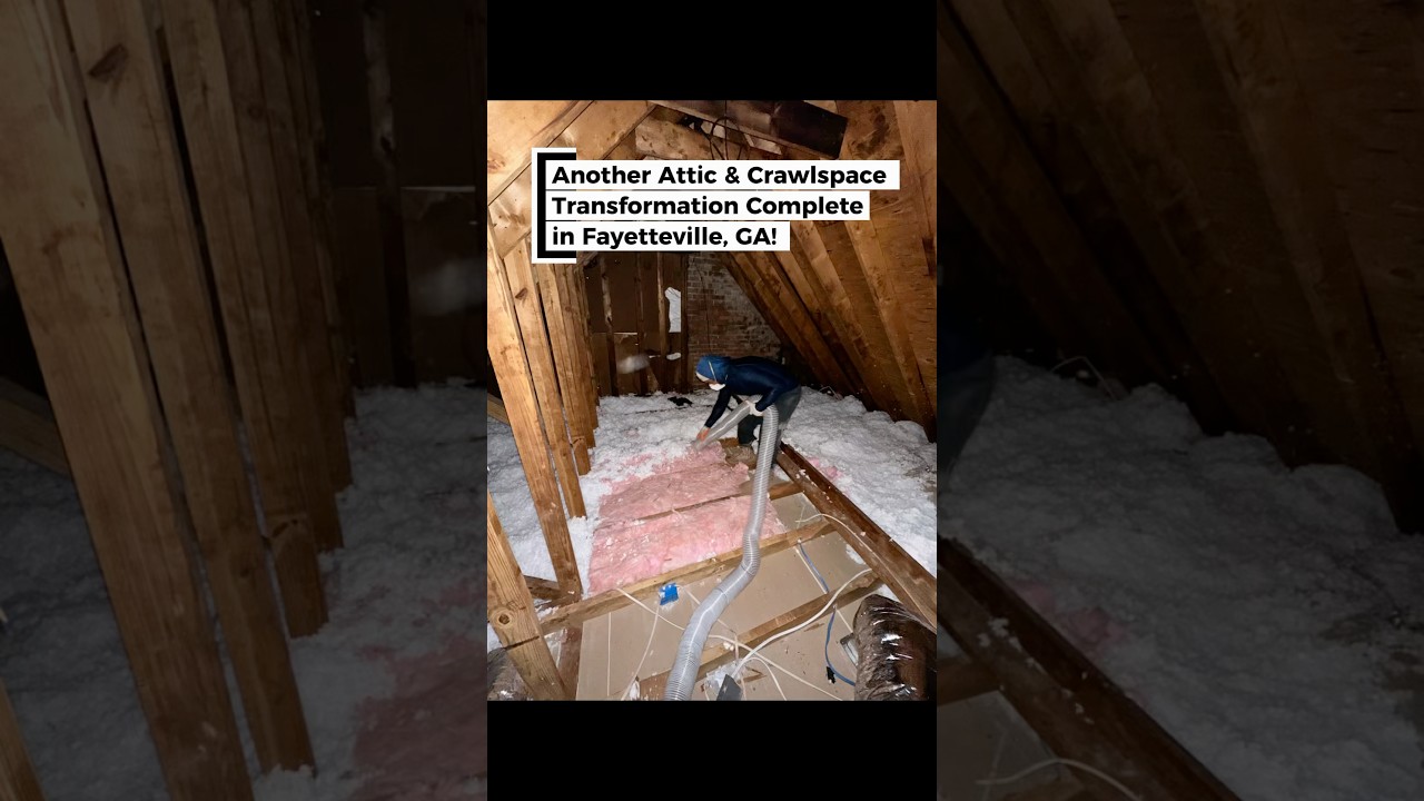 🔥 Complete Attic & Crawlspace Insulation Makeover in Fayetteville, GA! 🔥 #georgiainsulationpros