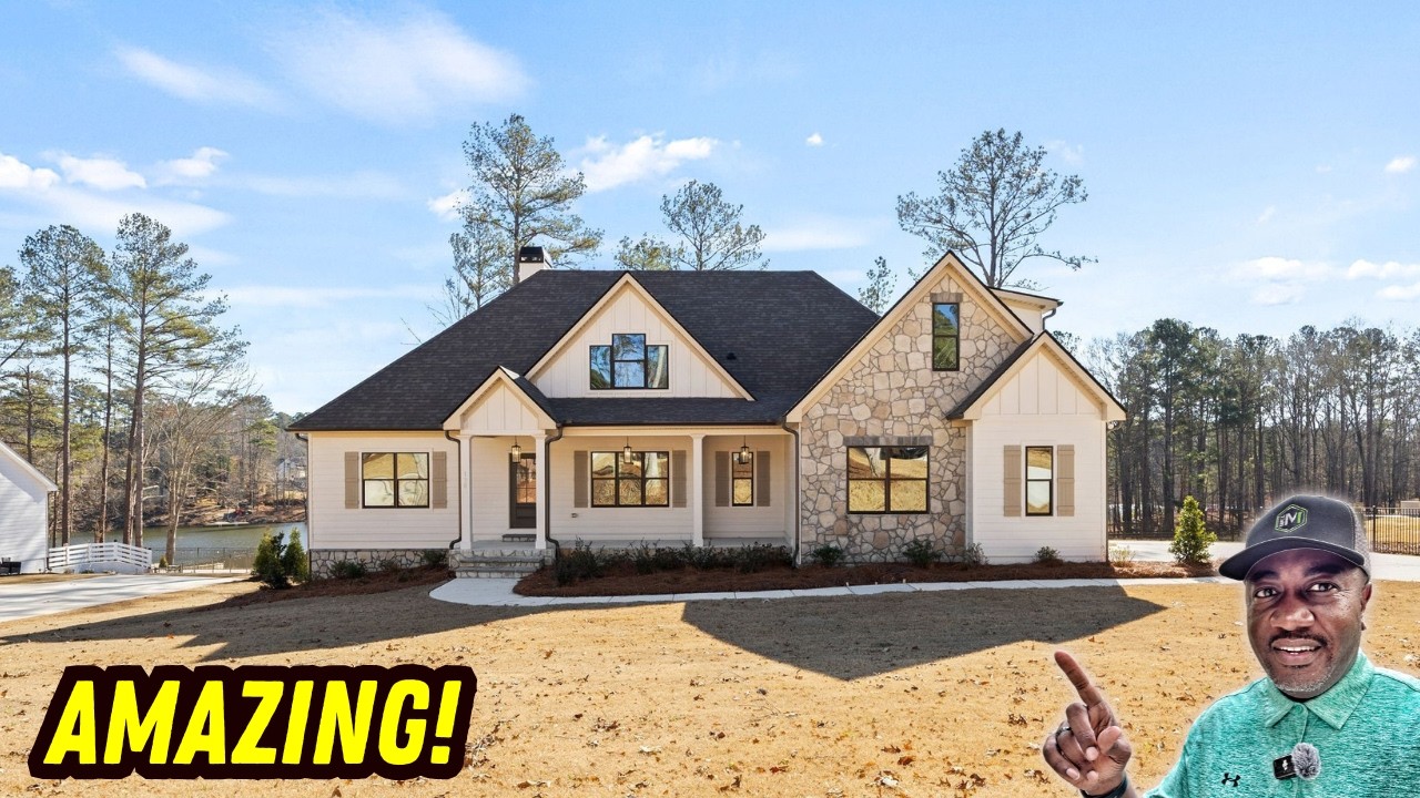 New Construction Home Tour in Tyrone, GA | Lake Views & Luxury Finishes